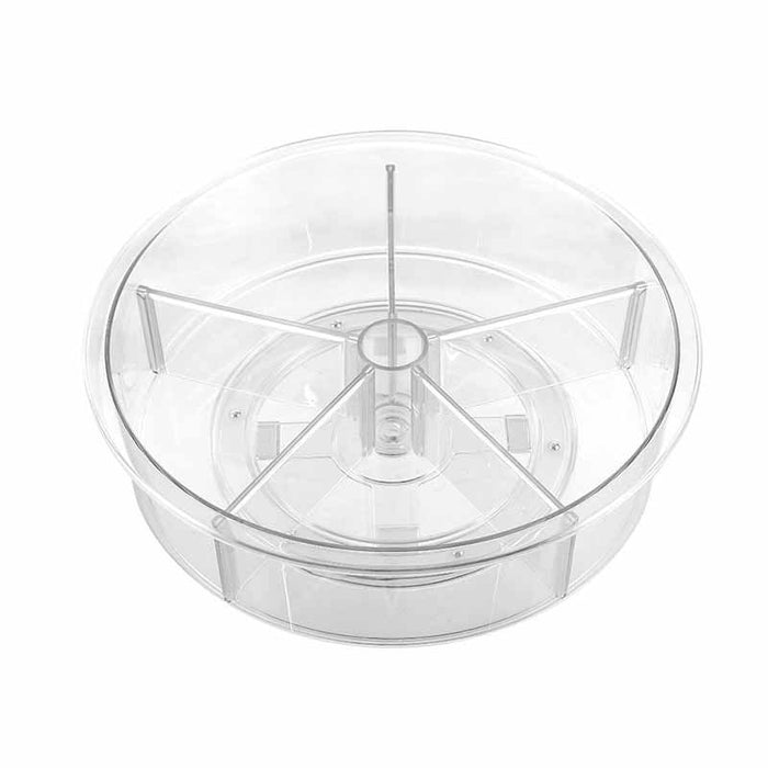 Crystal Lazy Susan with Dividers — OrganisedHQ