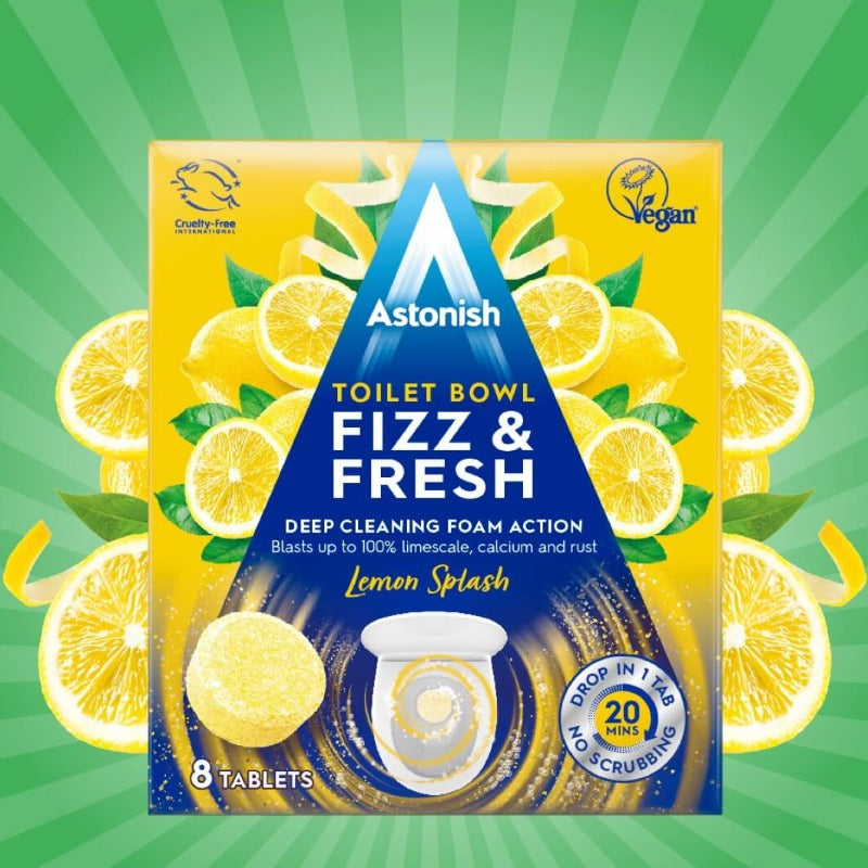 Astonish Toilet Tablets Lemon Splash (8 tablets) — OrganisedHQ
