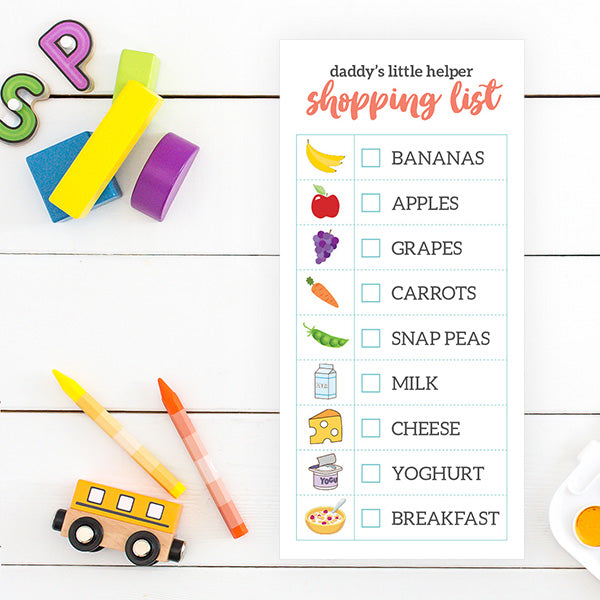 Kids Grocery Shopping List - Daddy's