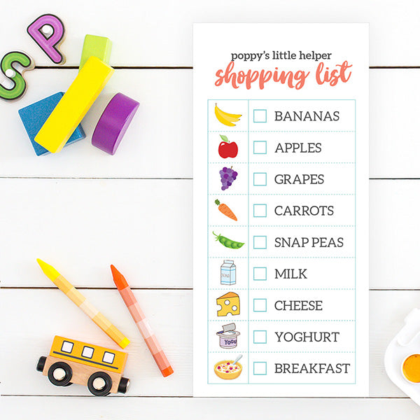 Kids Grocery Shopping List - Poppy