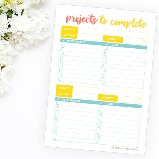 Projects To Complete