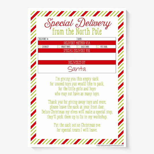 Santa Sack Letter from Santa