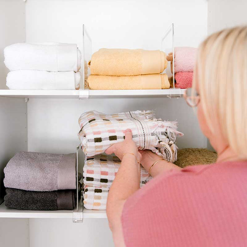 Clear Shelf Dividers 4 Pk — OrganisedHQ