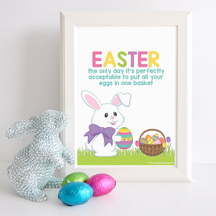 The Organised Housewife | Easter Prints - Eggs in one basket