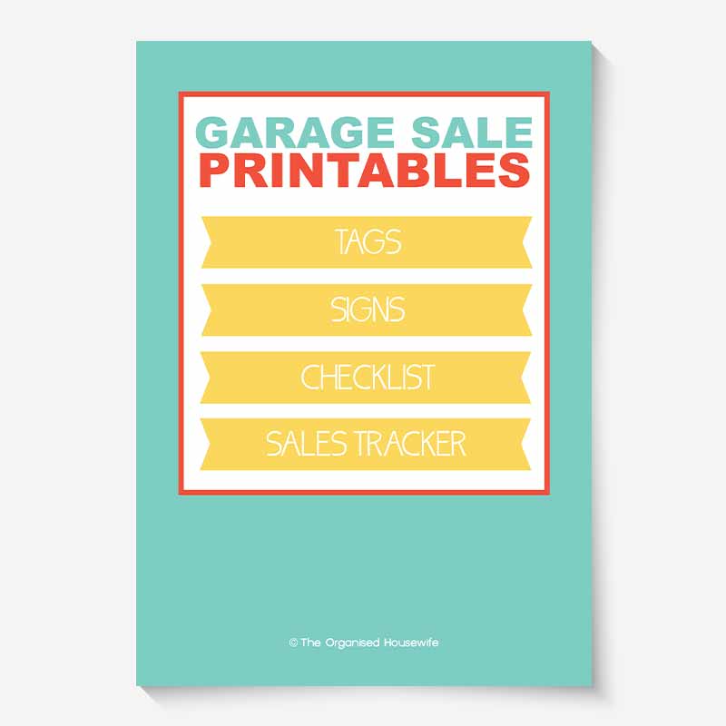 Garage Sale Signs, Checklist, Tags and more – OrganisedHQ