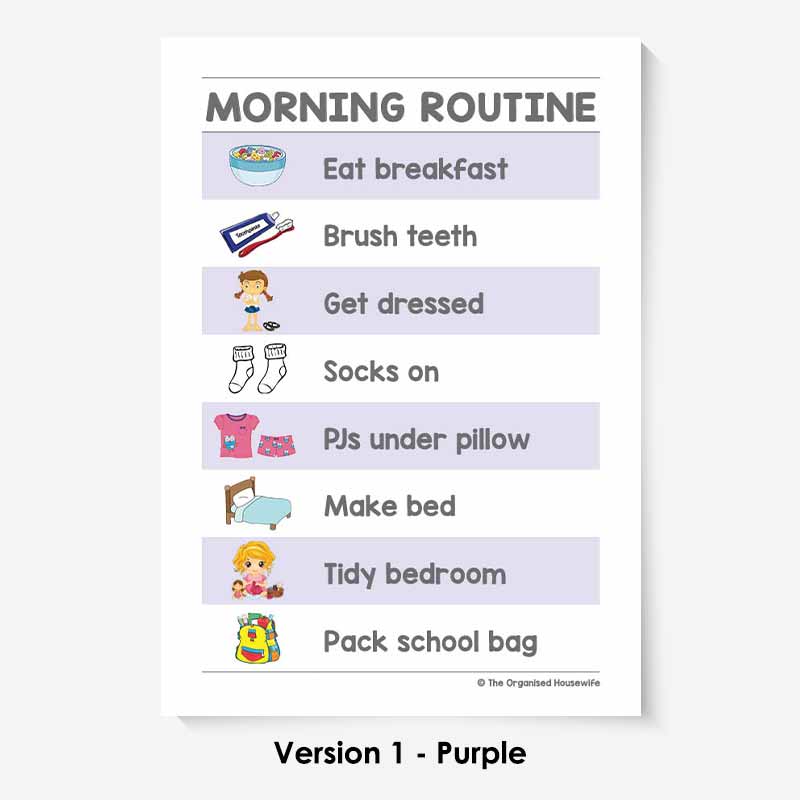 Kids Routine Charts - Morning