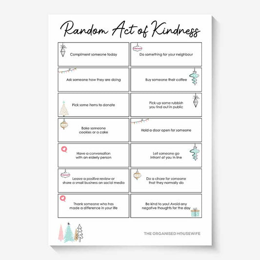 Random Acts of Christmas Kindness Printable Cards