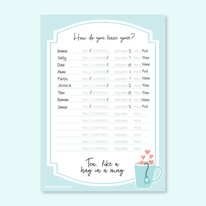 The Organised Housewife Tea or coffee Chart Printable-01