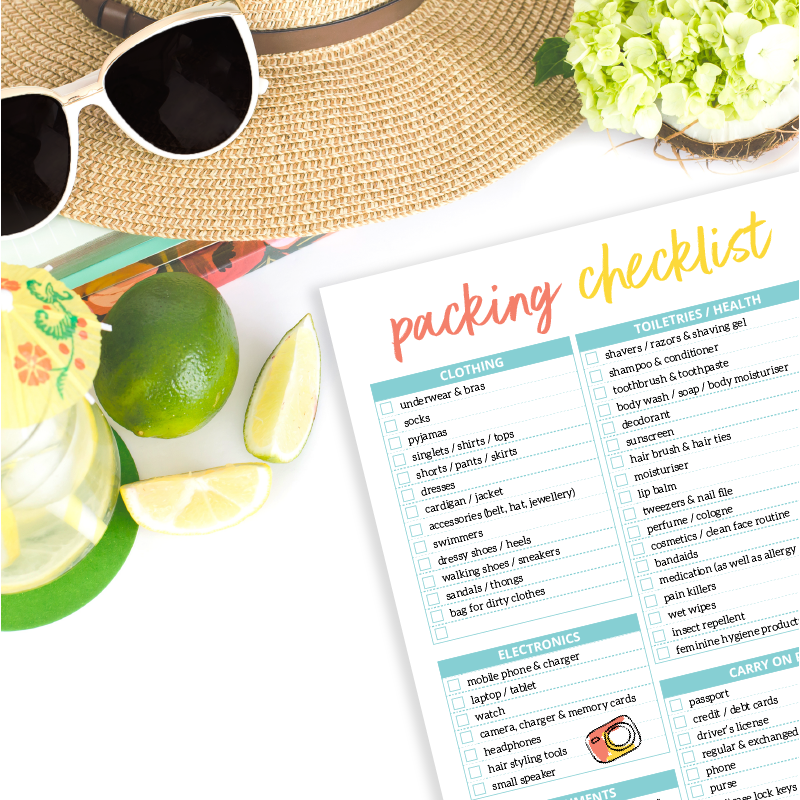 Packing Checklist – Organised HQ