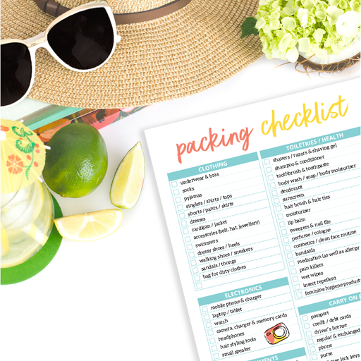 The Organised Housewife | Packing Checklist